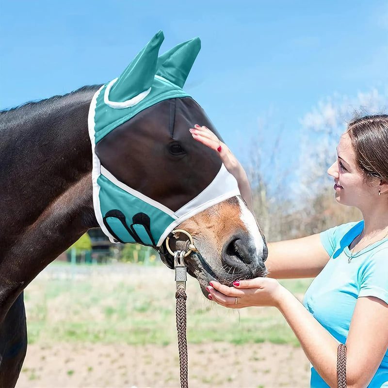 Horse Blinders & Horse Ear and Black Mesh Cover