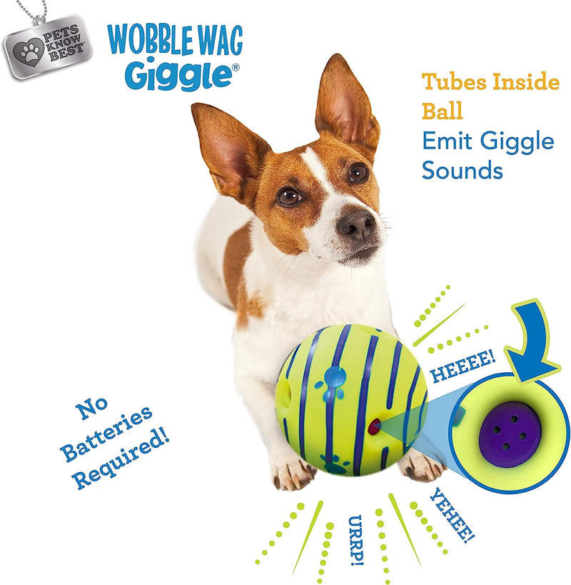 Wobble Wag Giggle Ball, Interactive Dog Toy