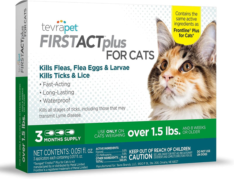 TevraPet FirstAct Plus Flea and Tick Topical for Cats