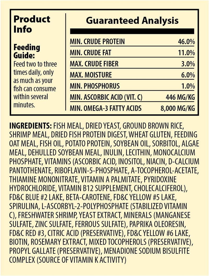 Nutritionally Balanced Tropical Flake Food for Tropical Fish